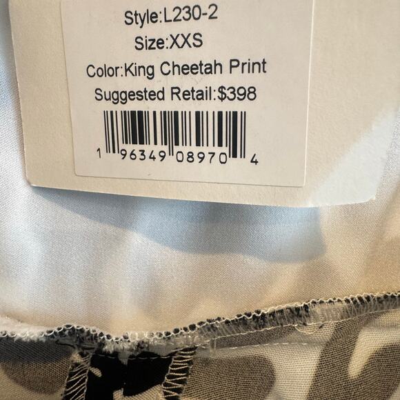 LITA by Ciara Tie Front Cheetah Print Jumpsuit Black White Size XXS NWT - Picture 8 of 11